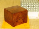 松浦清治作神代塩地鳥眼杢（バーズアイ）拭漆仕上将棋駒箱　化粧箱付新品（KH335）